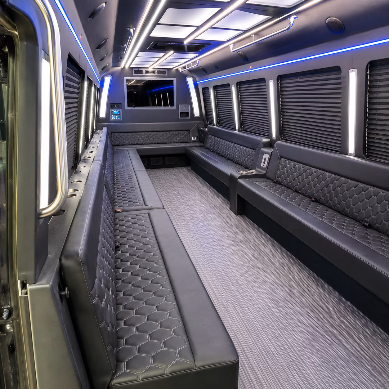 farmington 40 passenger party bus interior