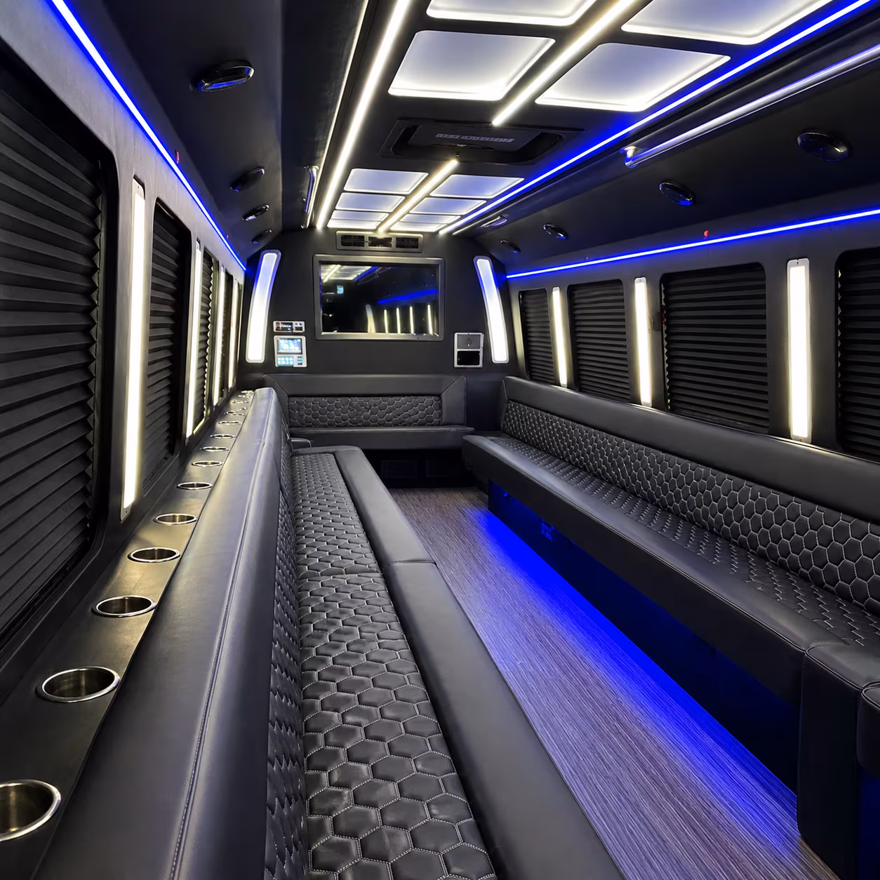 farmington party bus rental interior