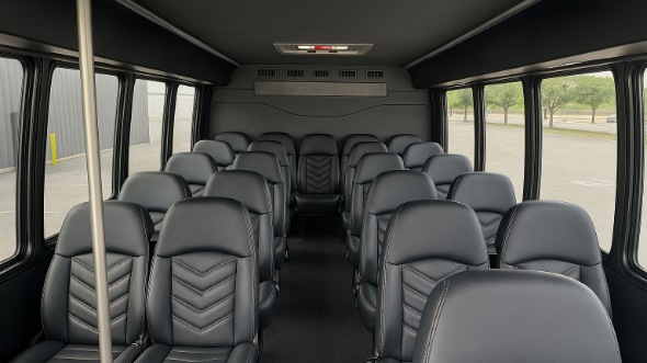 Interior of Charter Bus Company Farmington's 15 Passenger Minibus in Farmington