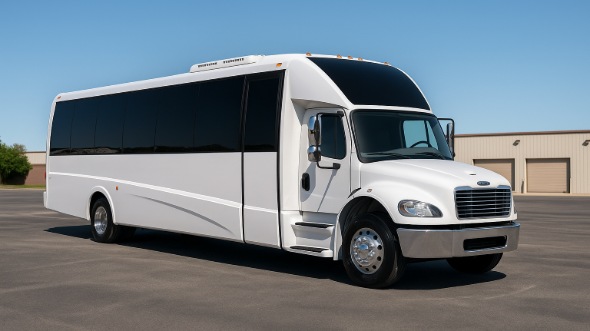 Exterior of Charter Bus Company Farmington's 18 Passenger Minibus in Farmington