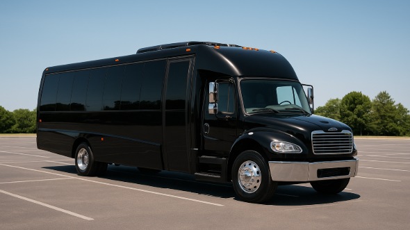 Exterior of Charter Bus Company Farmington's 25 Passenger Mini bus in Farmington