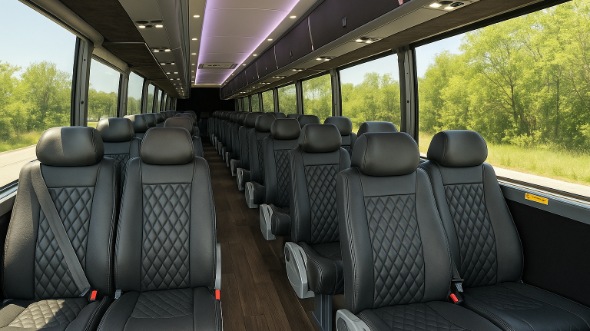 Interior of Charter Bus Company Farmington's 25 Passenger Mini bus in Farmington