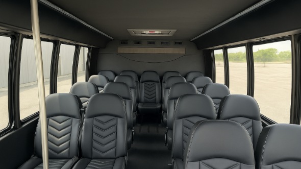 Interior of Charter Bus Company Farmington's 30 Passenger Minibus in Farmington