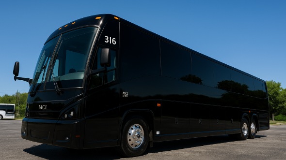 Exterior of Charter Bus Company Farmington's 54 Passenger Charter Bus in Farmington