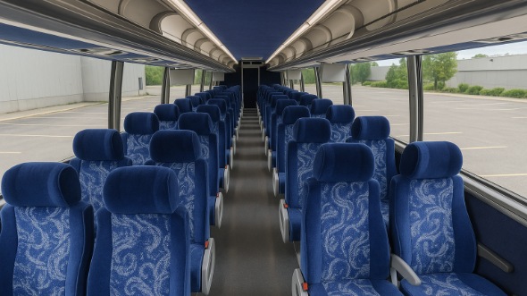 Interior of Charter Bus Company Farmington's 54 Passenger Charter Bus in Farmington