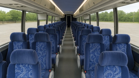 Interior of Charter Bus Company Farmington's 56 Passenger Charter Bus in Farmington