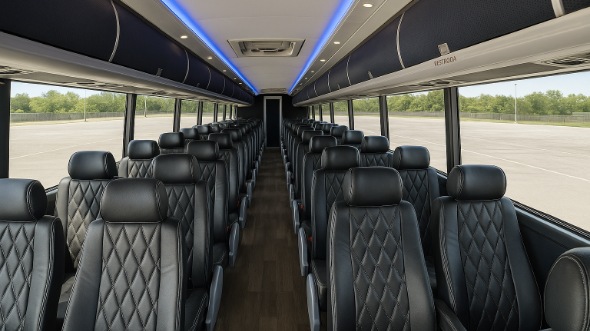 farmington 55 passenger charter bus inside