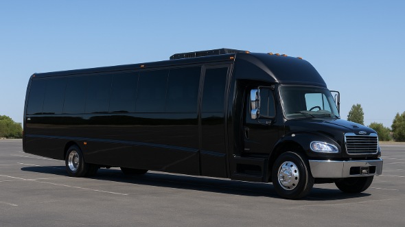 Exterior of Charter Bus Company Farmington's Party Bus in Farmington