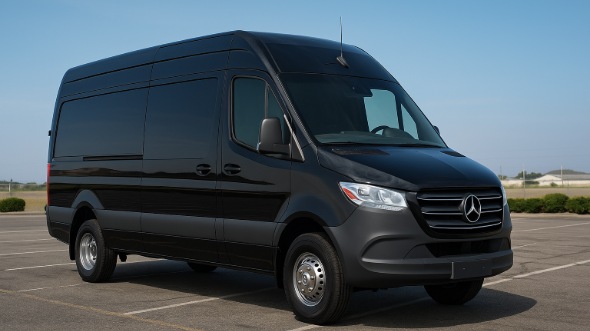 Exterior of Charter Bus Company Farmington's Sprinter Van Rental With Driver in Farmington